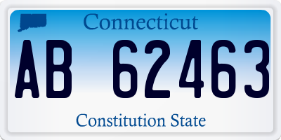 CT license plate AB62463