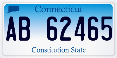 CT license plate AB62465