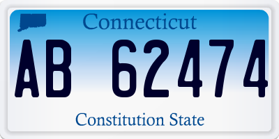 CT license plate AB62474