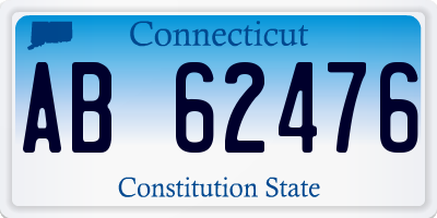 CT license plate AB62476