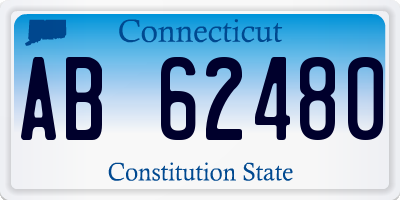 CT license plate AB62480