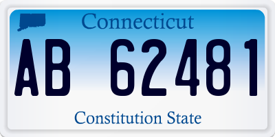 CT license plate AB62481