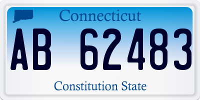 CT license plate AB62483