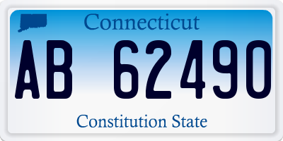 CT license plate AB62490