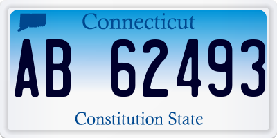 CT license plate AB62493