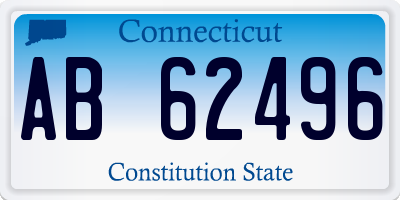 CT license plate AB62496