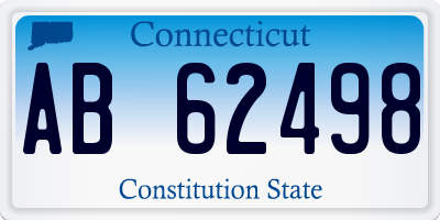 CT license plate AB62498