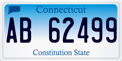 CT license plate AB62499