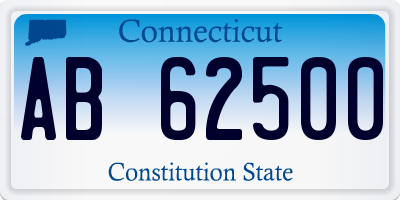 CT license plate AB62500