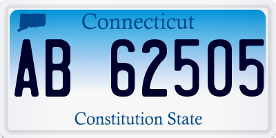 CT license plate AB62505