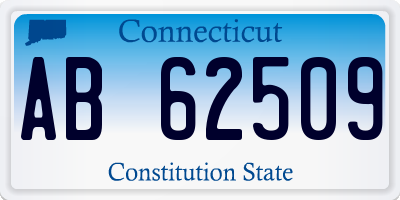 CT license plate AB62509