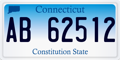 CT license plate AB62512