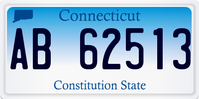 CT license plate AB62513