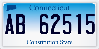 CT license plate AB62515