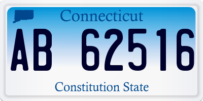 CT license plate AB62516