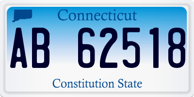 CT license plate AB62518