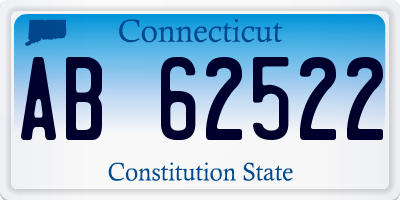 CT license plate AB62522