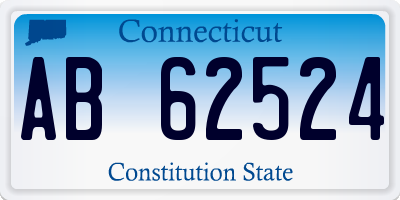 CT license plate AB62524