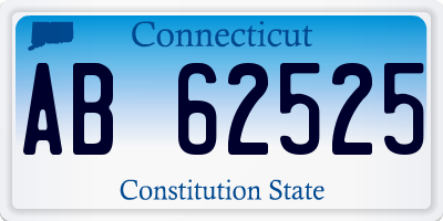 CT license plate AB62525