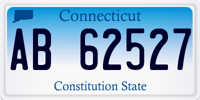 CT license plate AB62527