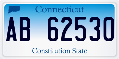 CT license plate AB62530