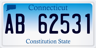 CT license plate AB62531