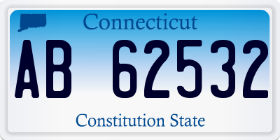 CT license plate AB62532