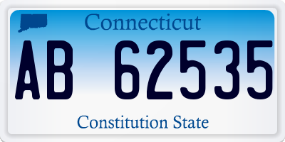 CT license plate AB62535