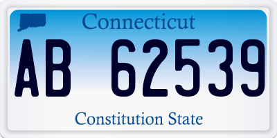 CT license plate AB62539