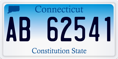 CT license plate AB62541