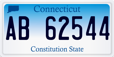 CT license plate AB62544