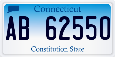 CT license plate AB62550