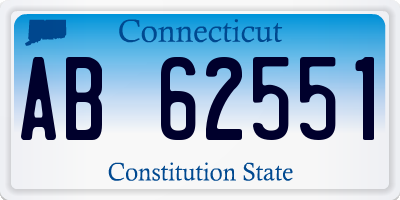 CT license plate AB62551