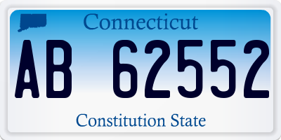 CT license plate AB62552