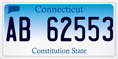 CT license plate AB62553