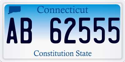 CT license plate AB62555