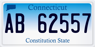 CT license plate AB62557