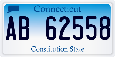 CT license plate AB62558