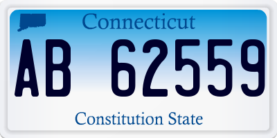 CT license plate AB62559