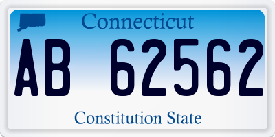 CT license plate AB62562