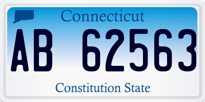 CT license plate AB62563