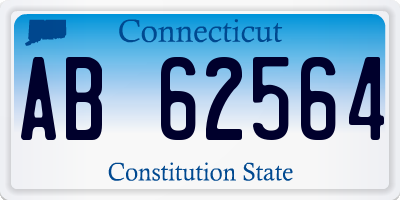 CT license plate AB62564