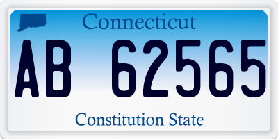 CT license plate AB62565