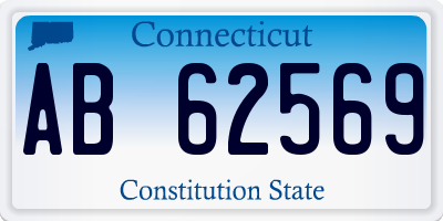 CT license plate AB62569