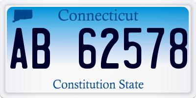 CT license plate AB62578