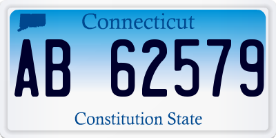 CT license plate AB62579