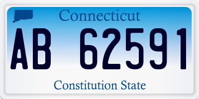 CT license plate AB62591