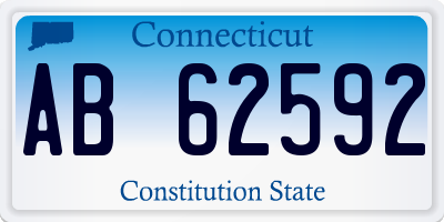 CT license plate AB62592