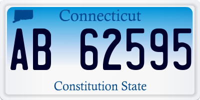 CT license plate AB62595