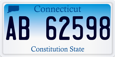 CT license plate AB62598